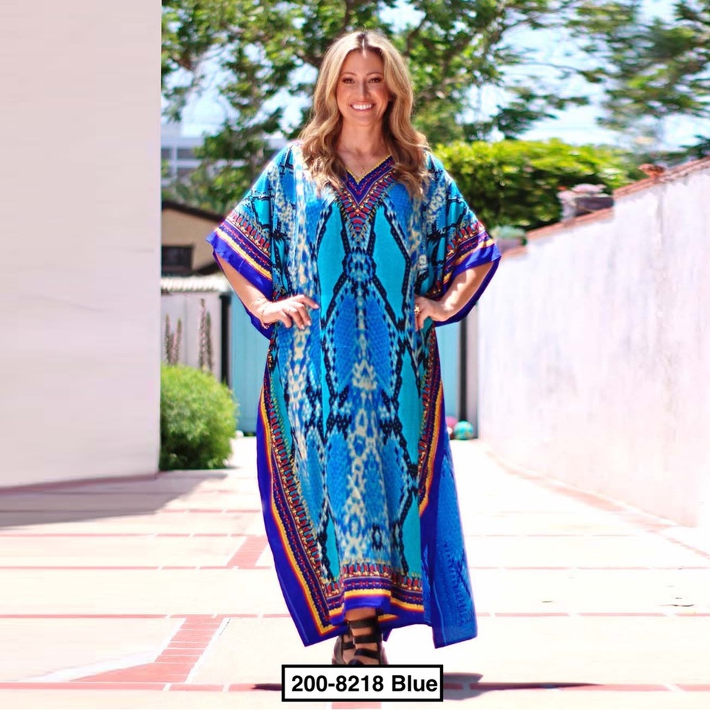 Winlar Bonnie Long Caftan Regal Print One Size Fits Most